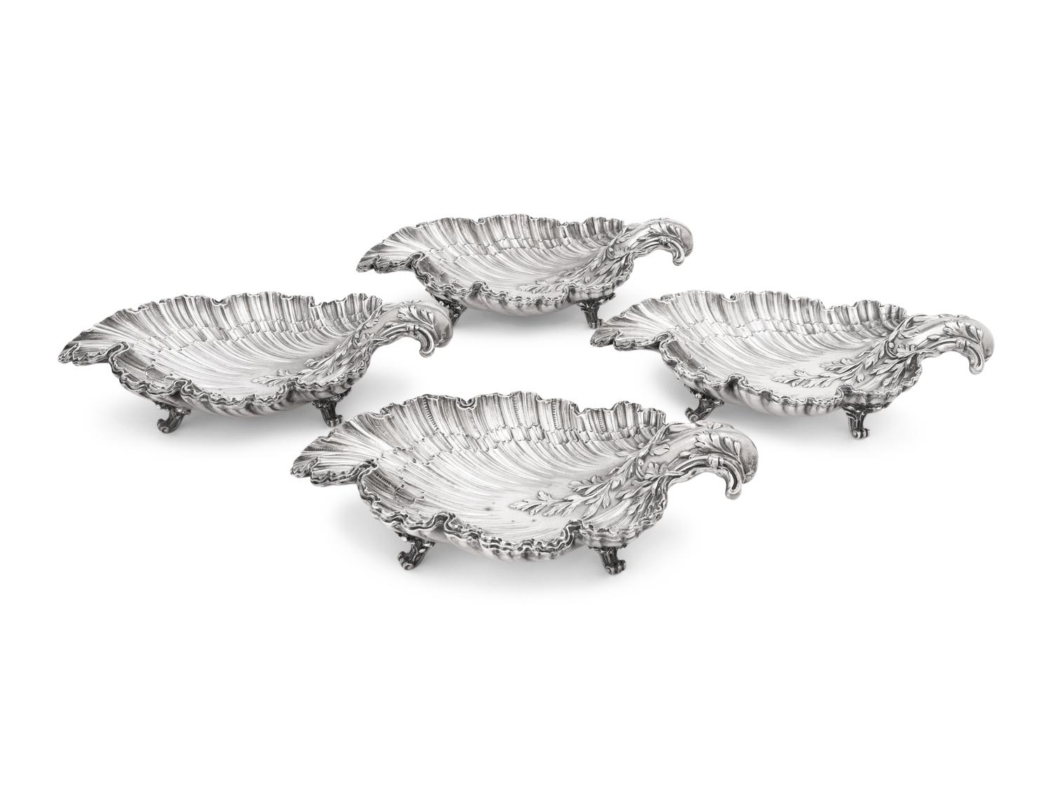 A Set of Four French Silver Sweet-Meat Dishes