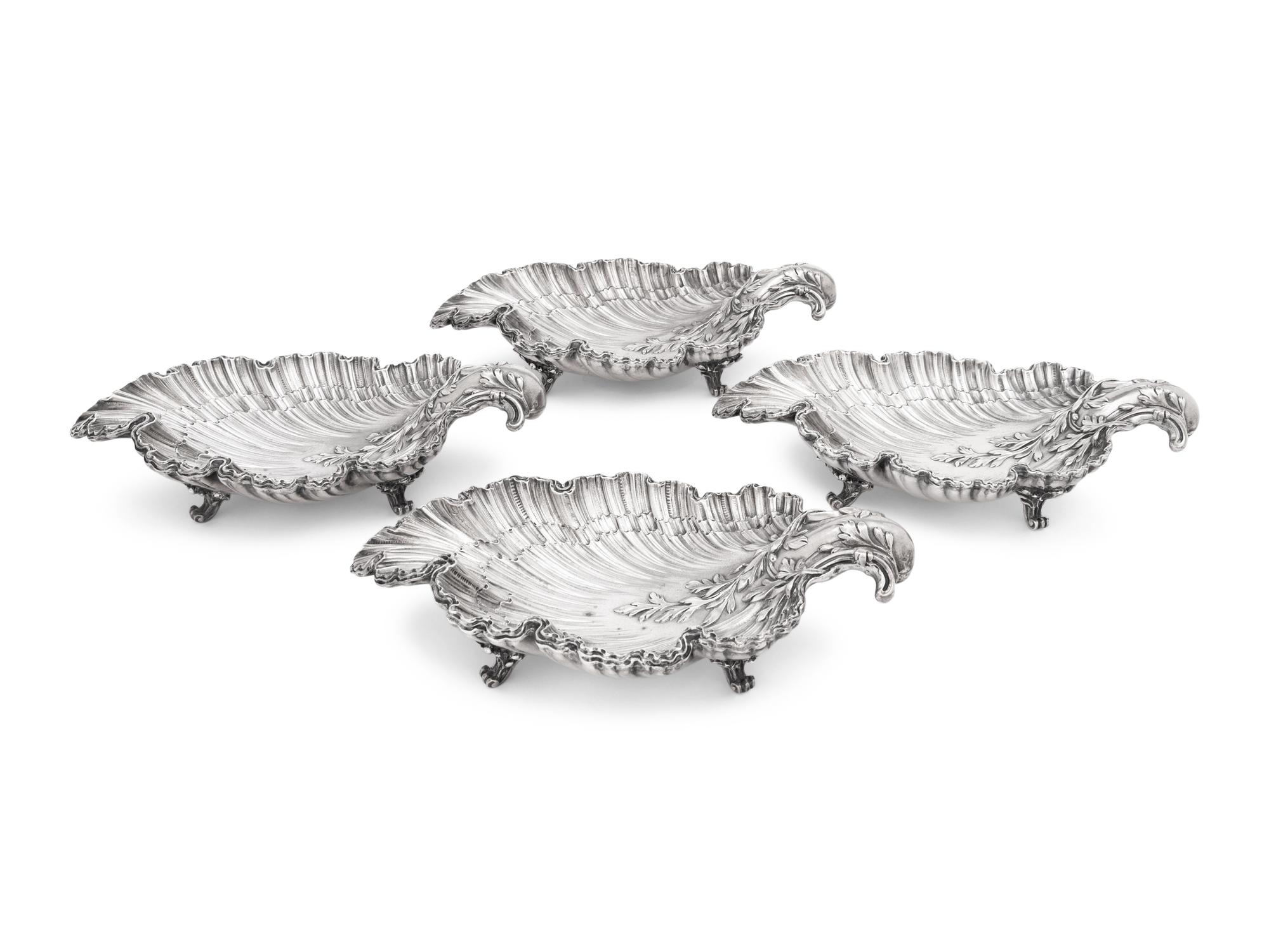 A Set of Four French Silver Sweet-Meat Dishes