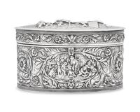 A Dutch Silver Tea Caddy