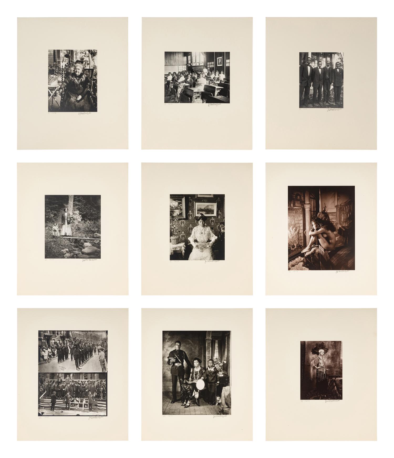James Van Der Zee (1886-1983) "James Van Der Zee: Eighteen Photographs , 1905-1939"; and selected studio portraits