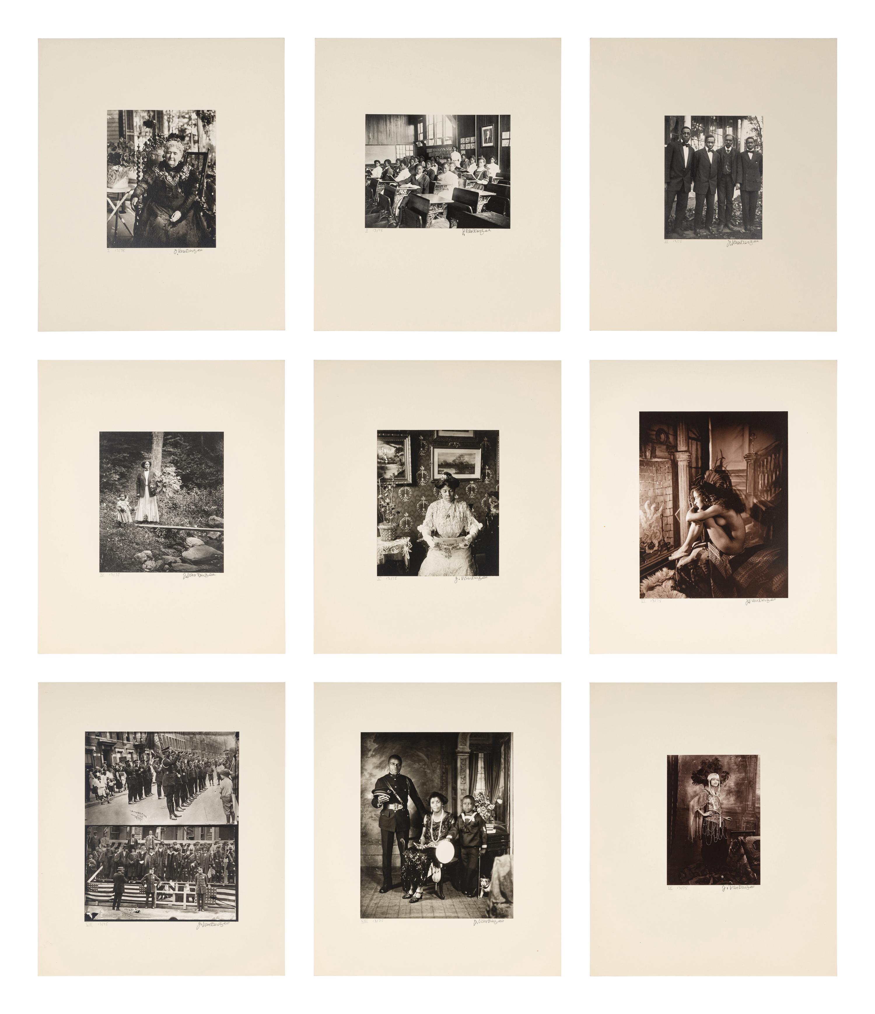 James Van Der Zee (1886-1983) "James Van Der Zee: Eighteen Photographs , 1905-1939"; and selected studio portraits