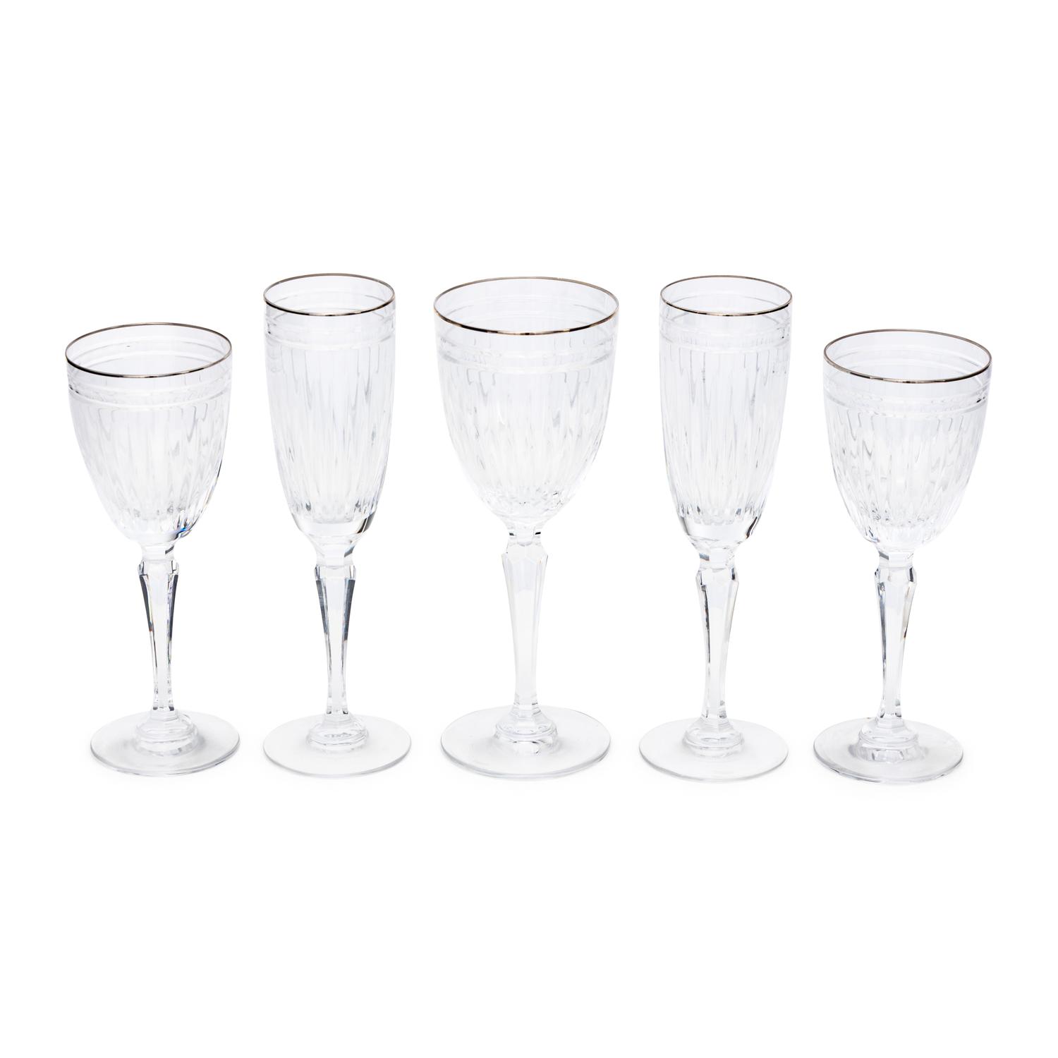A Waterford Hanover Platinum Stemware Service