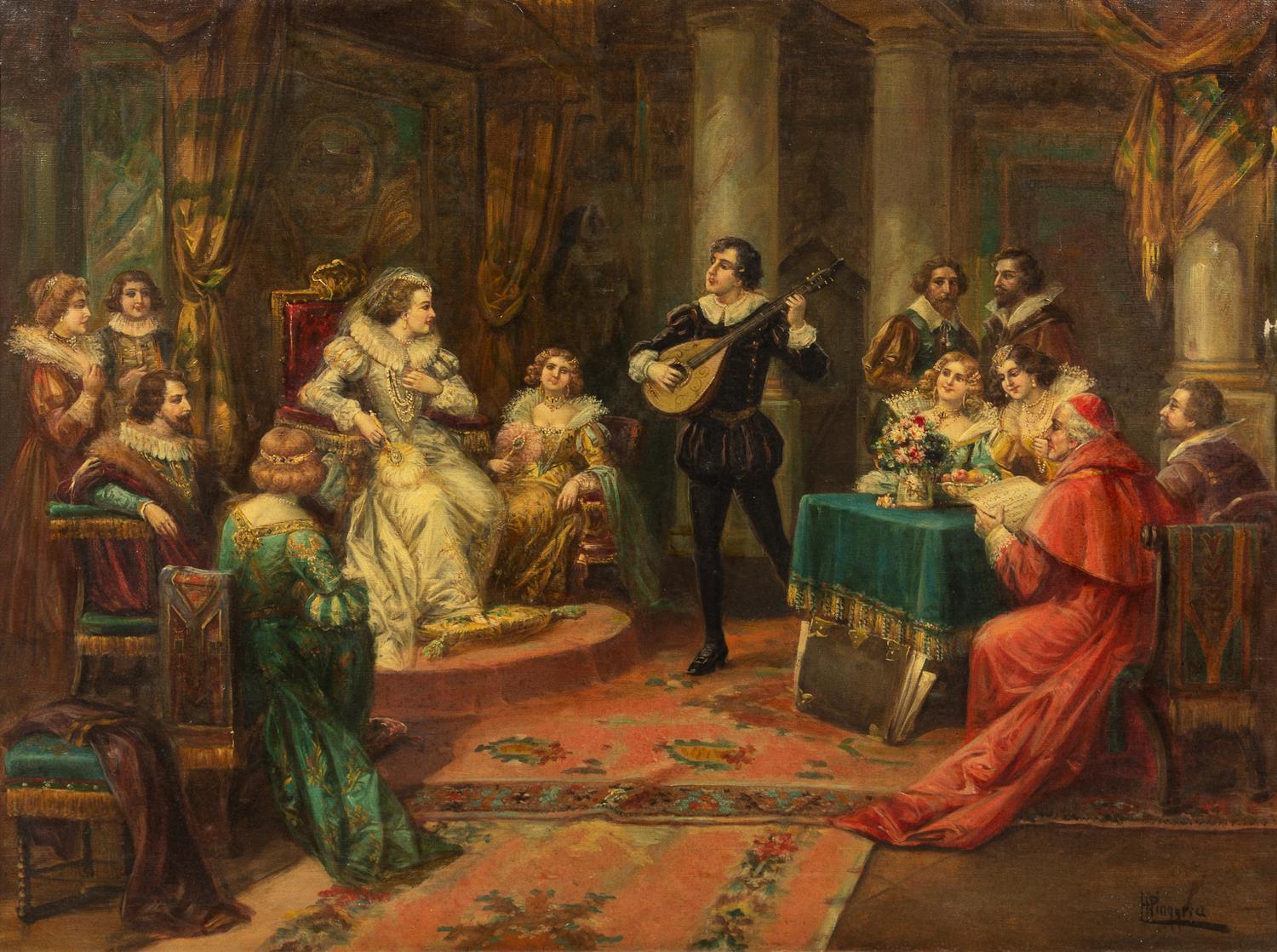 Hans Pinggera, (Austrian, 20th century), Untitled (A Concert at Court)