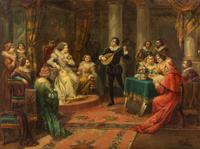 Hans Pinggera, (Austrian, 20th century), Untitled (A Concert at Court)