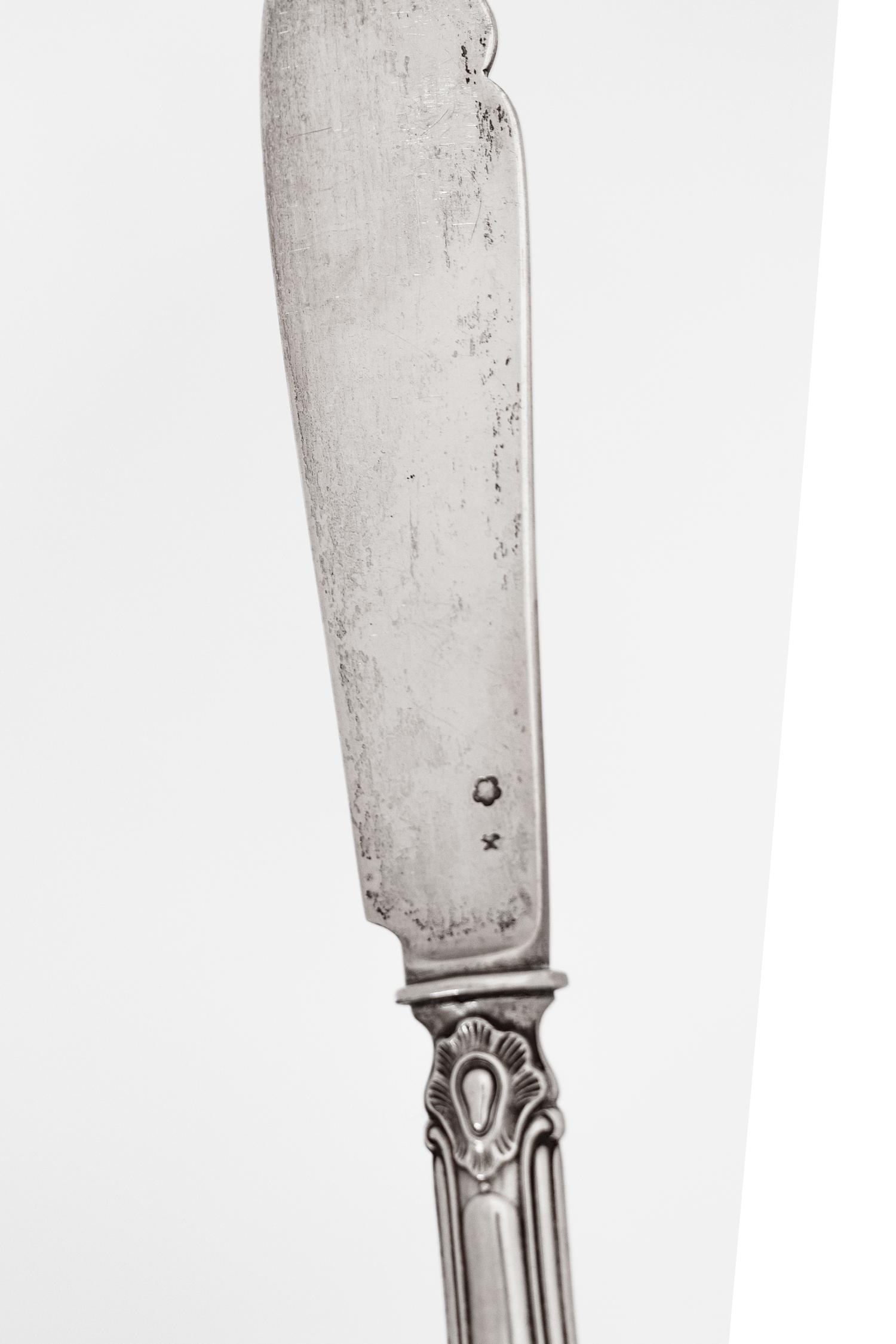 An Austrian Silver Fish Service