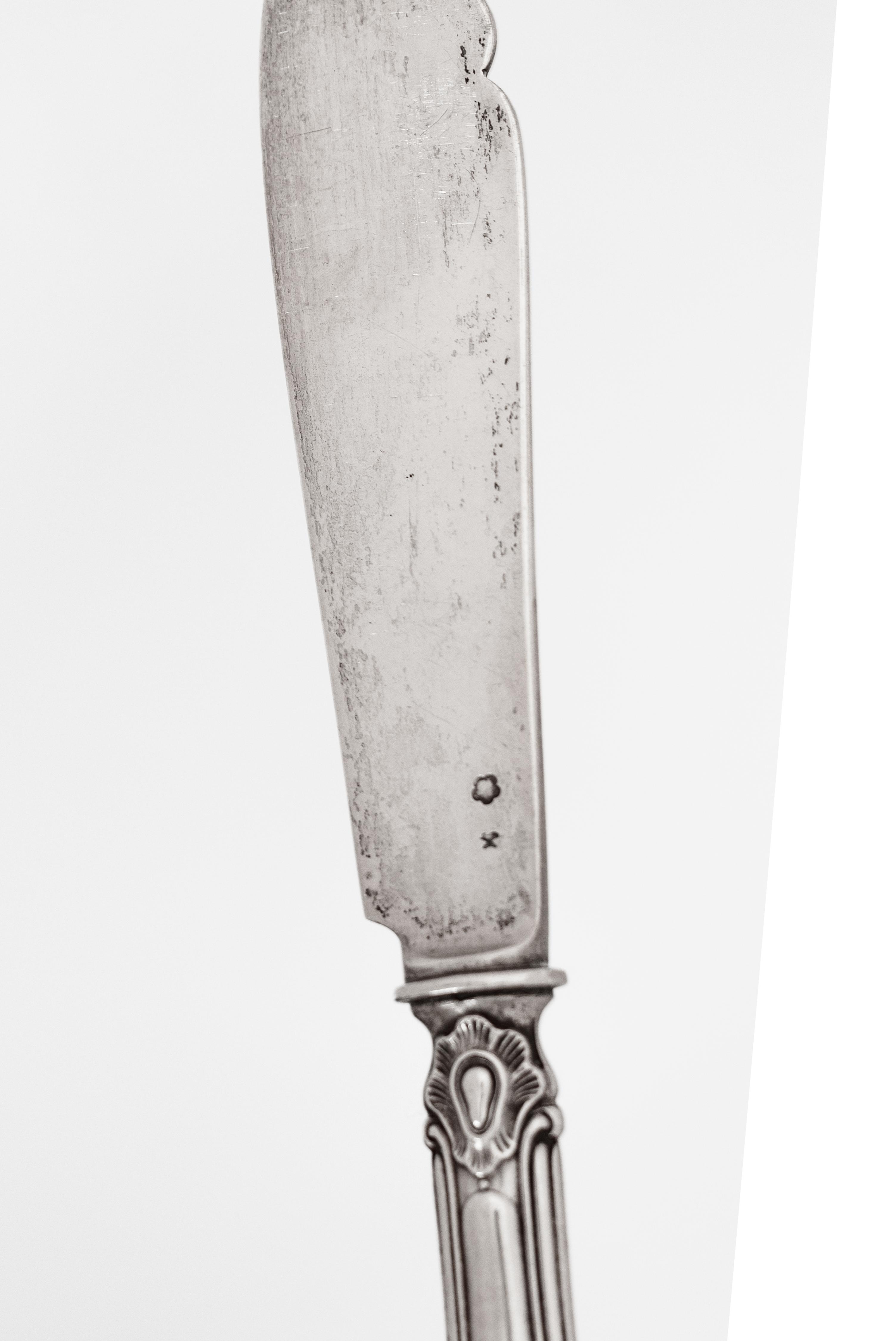 An Austrian Silver Fish Service