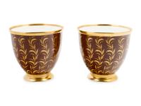 A Pair of William Yeoward Haldon Porcelain Cache Pots