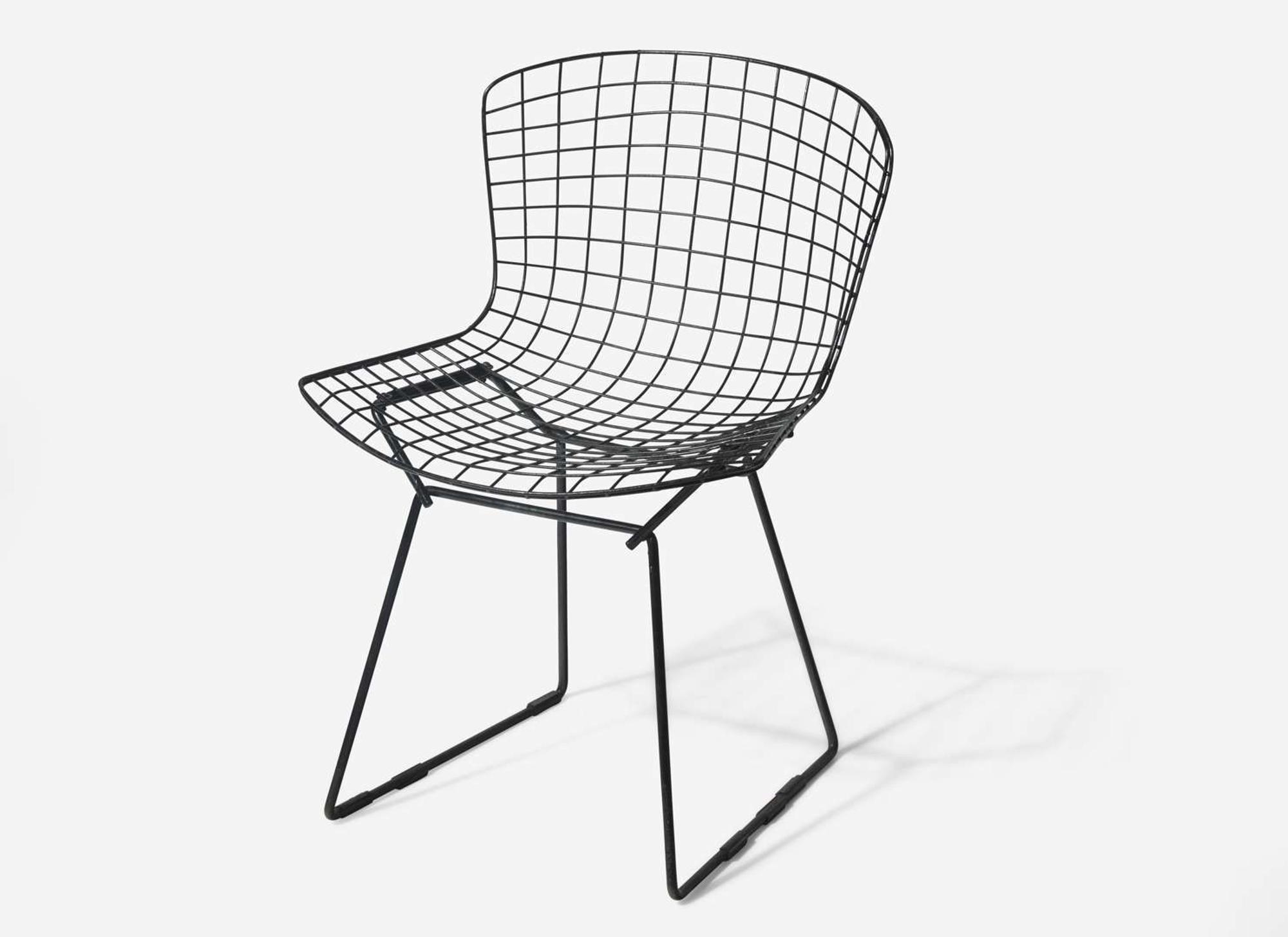 Harry Bertoia, Rare Prototype Double-Wire Side Chair