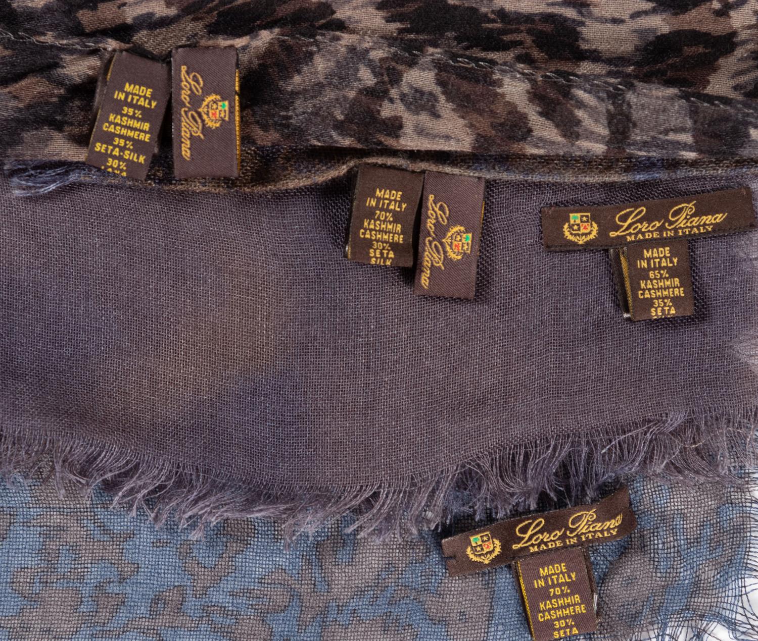 Four Loro Piana Sheer Cashmere/Silk Blend Scarves
