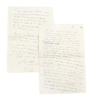 DALI, SALVADOR. Autographed letter signed. Regarding the ballet production of Tristan Fou.