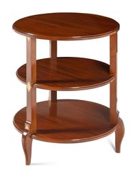 A Pair of David Easton-Designed Brass Inlaid Mahogany End Tables