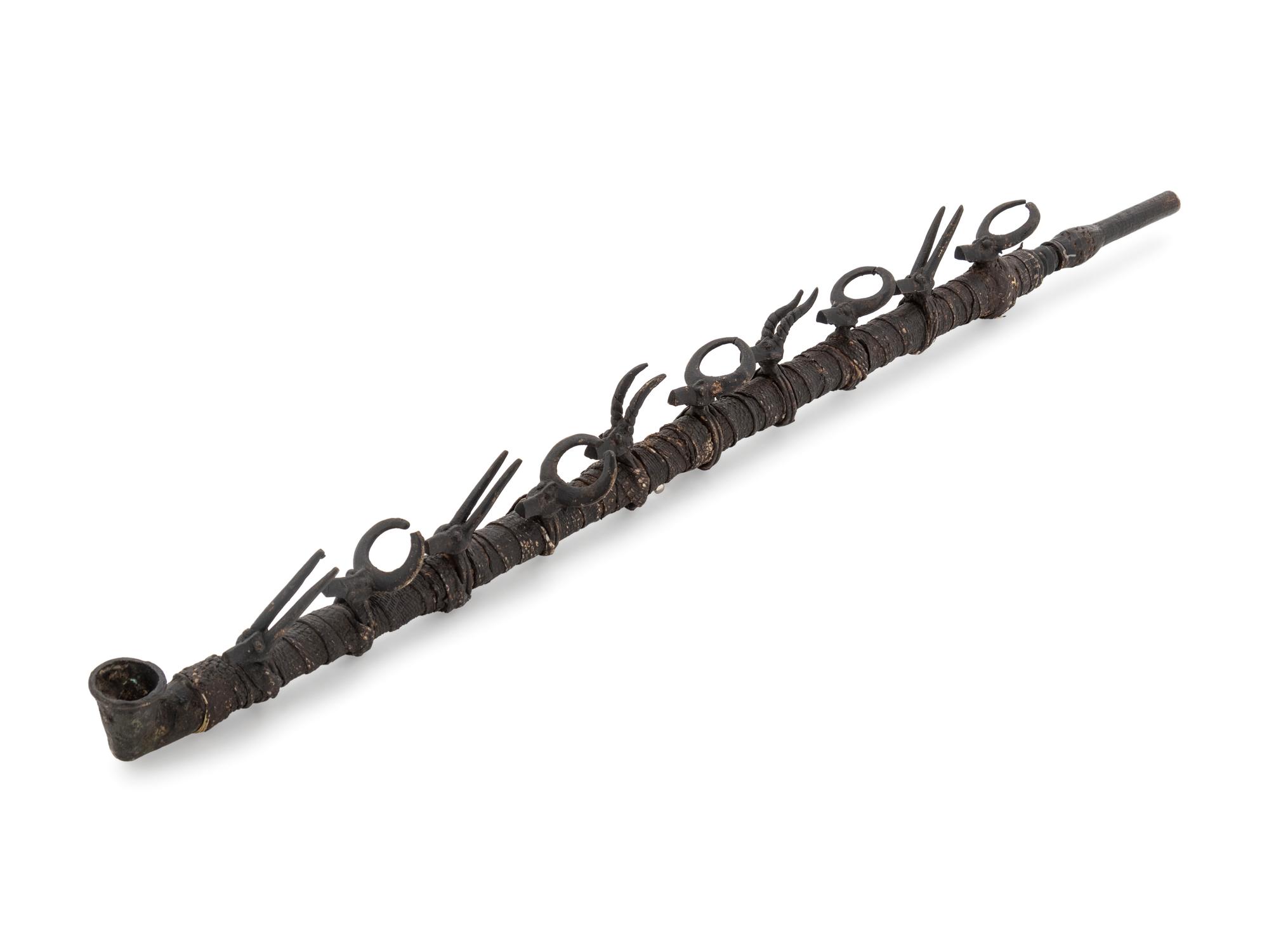 African Senufo Wooden Ceremonial Bobo Pipe