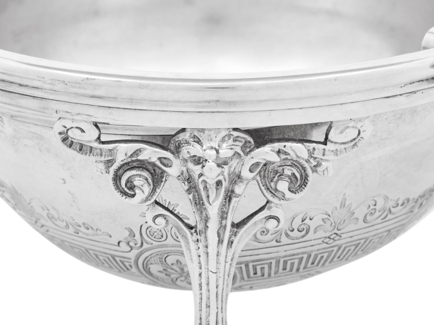 A Victorian Silver Covered Butter Dish