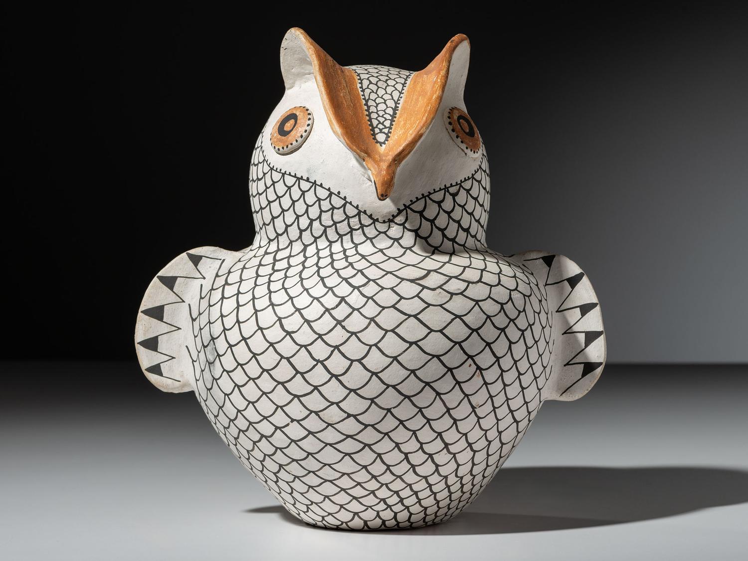 Monumental Pottery Owl