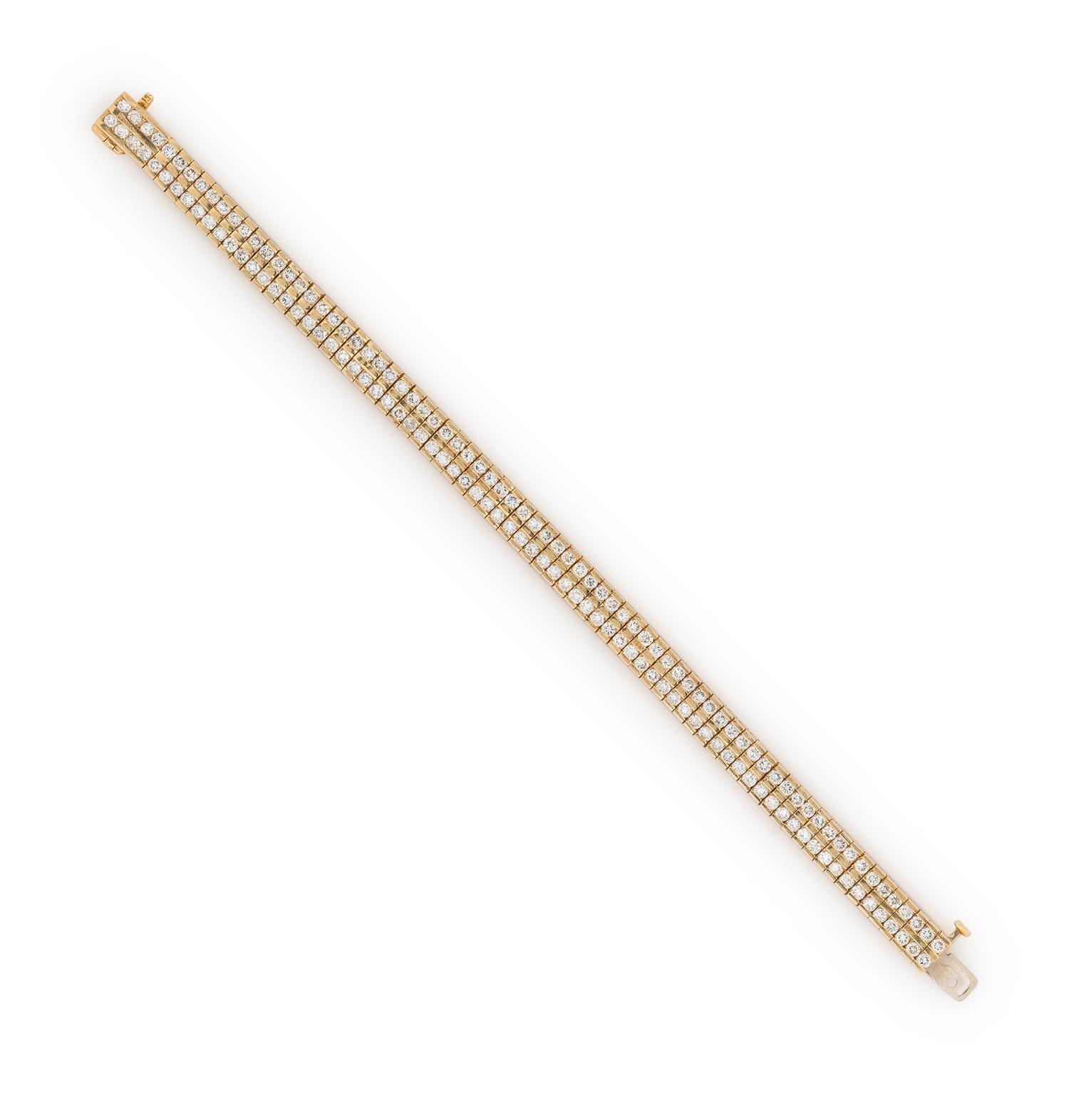 YELLOW GOLD AND DIAMOND BRACELET