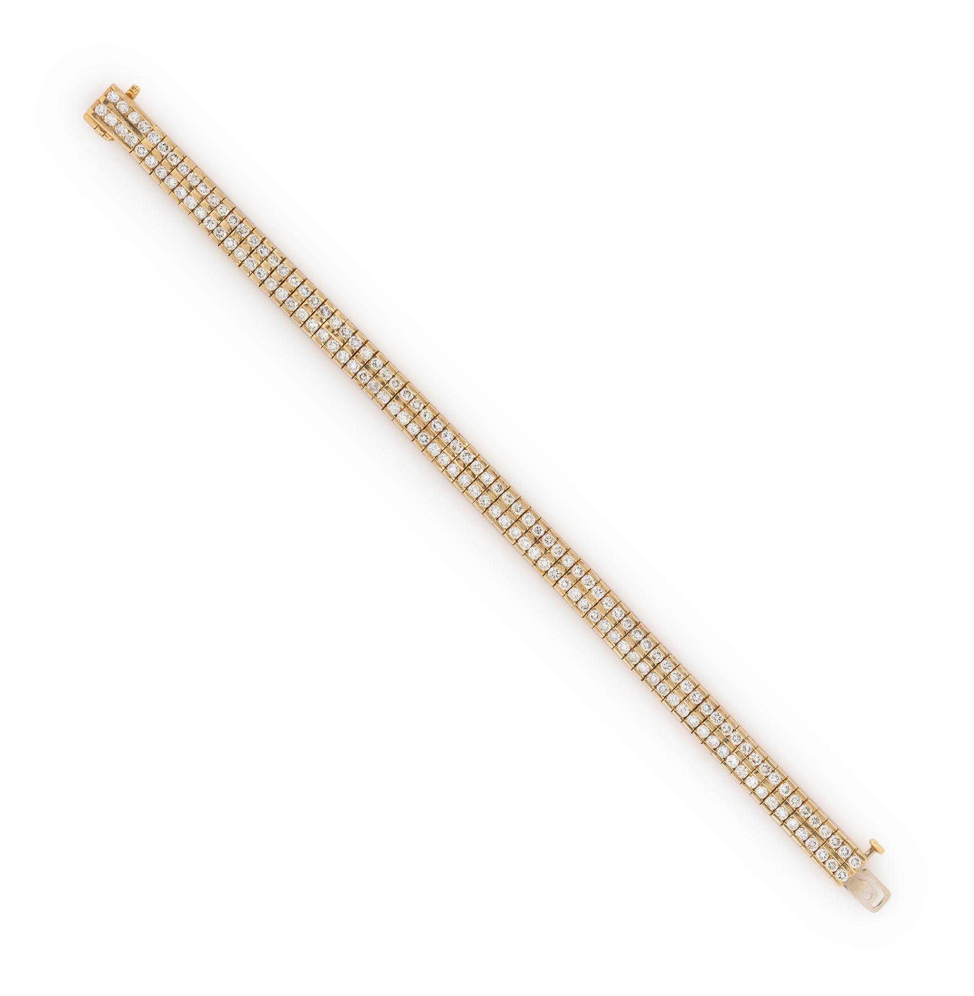 YELLOW GOLD AND DIAMOND BRACELET