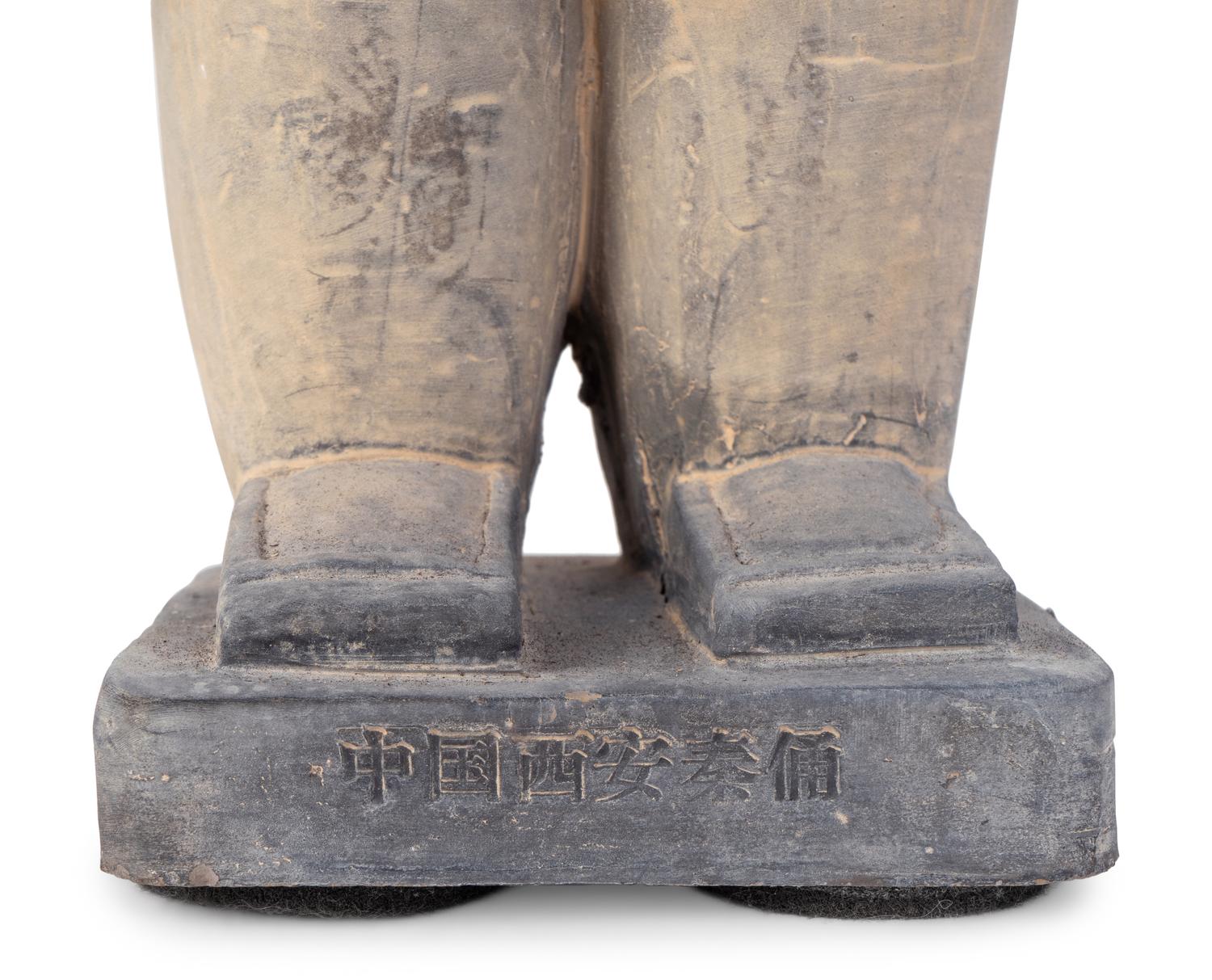 A Chinese Terracotta Figure of a Warrior — 20TH CENTURY