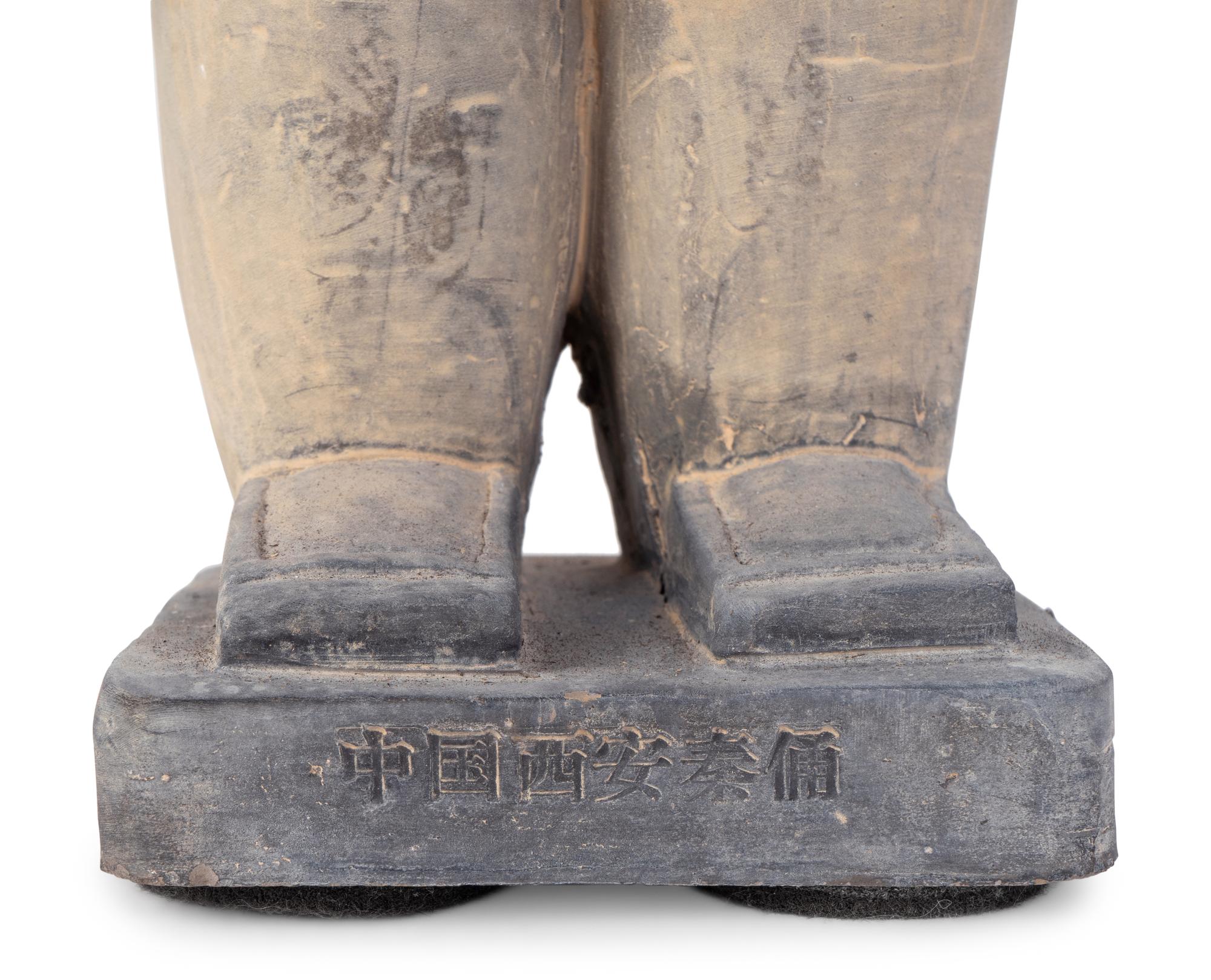 A Chinese Terracotta Figure of a Warrior — 20TH CENTURY
