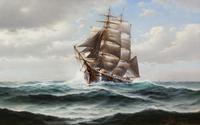 Theodore Victor Carl Valenkamph, (American, 1868-1924), Fishing Schooner Out of Gloucester, 1900