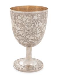 A Chinese Export Silver Stem Cup