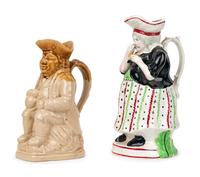 A "Scottish Farmer" Toby Jug and a "Lady Snuff Taker" Toby Jug