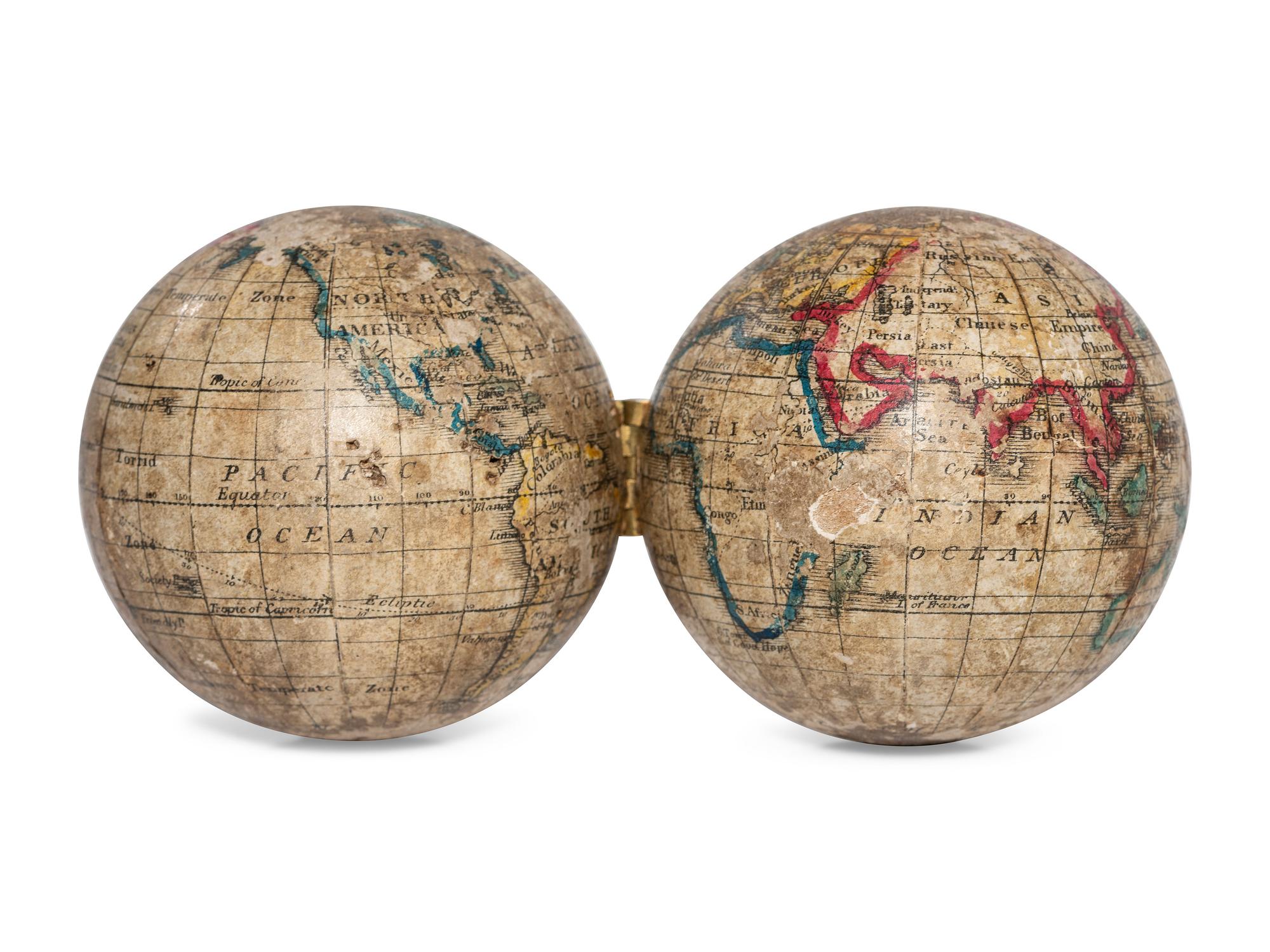 A Holbrook's Apparatus Mfg. Co. Pocket Globe