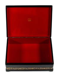 A Set of Three Large Fedoskino Lacquer Boxes