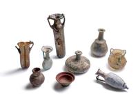 A Group of 9 Greco-Roman Glass Vessels