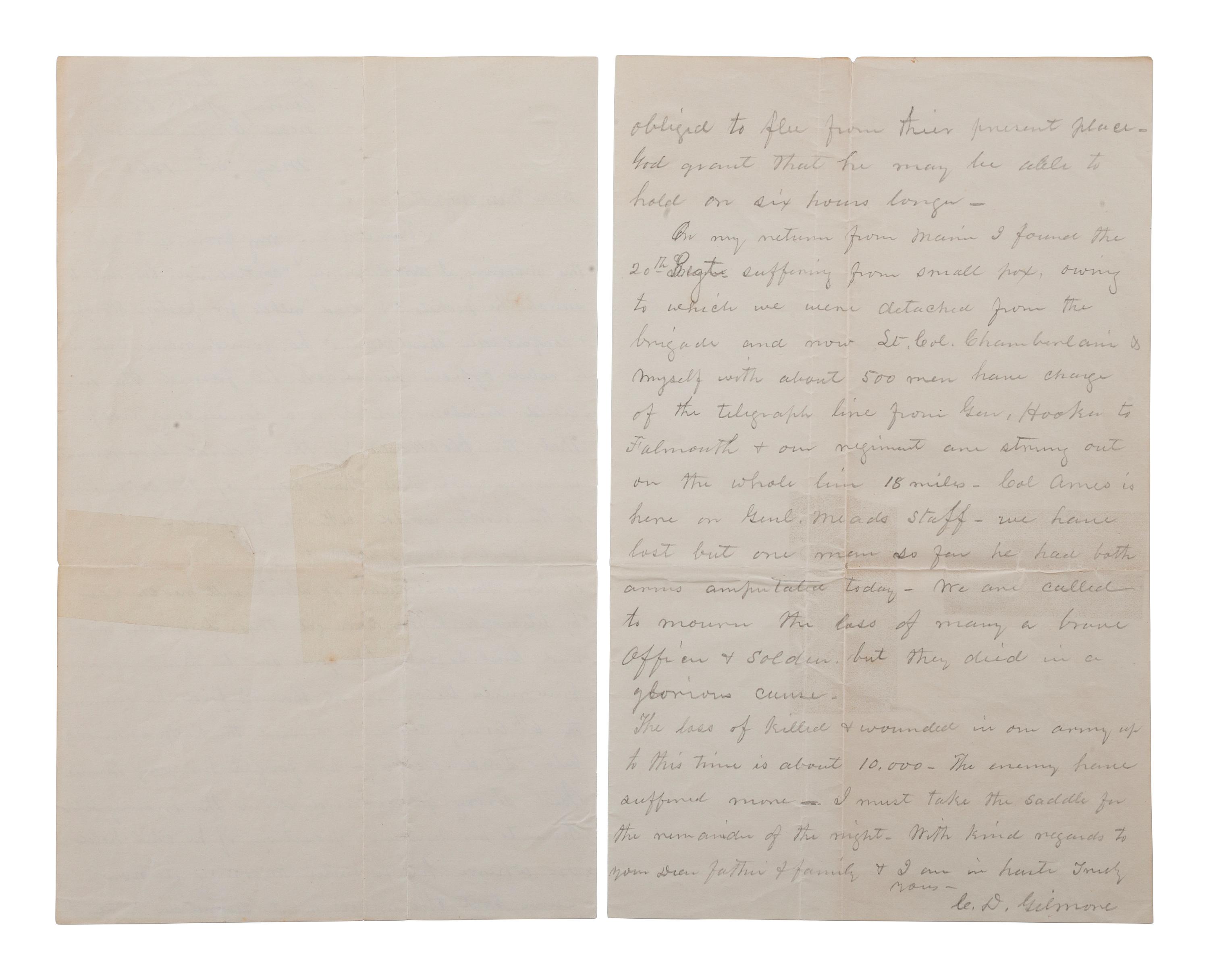 Soldier's letter discussing the Battle of Chancellorsville