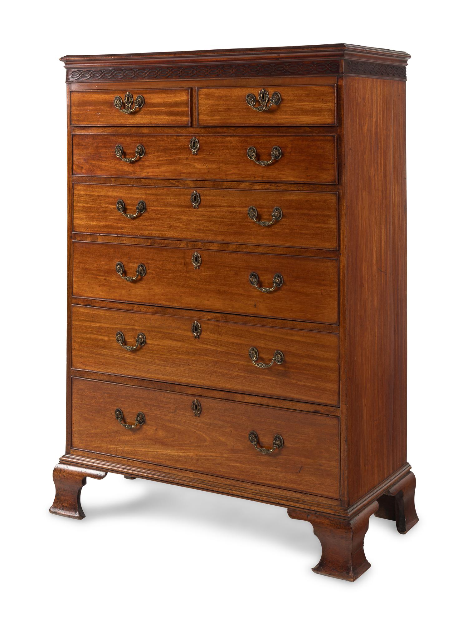 A George III Mahogany High Chest of Drawers