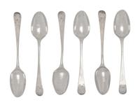 A Set of Six George III Silver Teaspoons