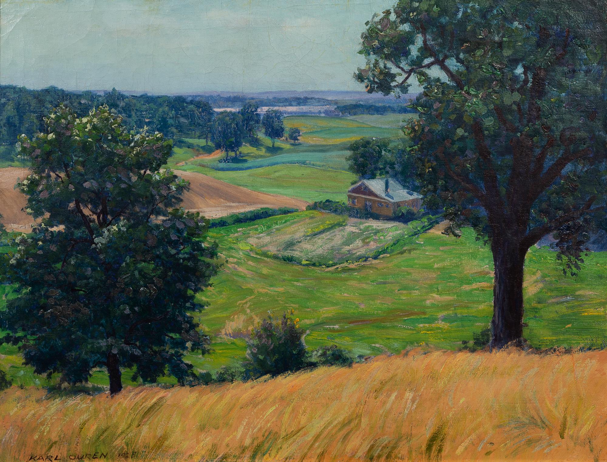 Karl Ouren, (American/Norwegian, 1882-1943), Untitled (Countryside), 1925