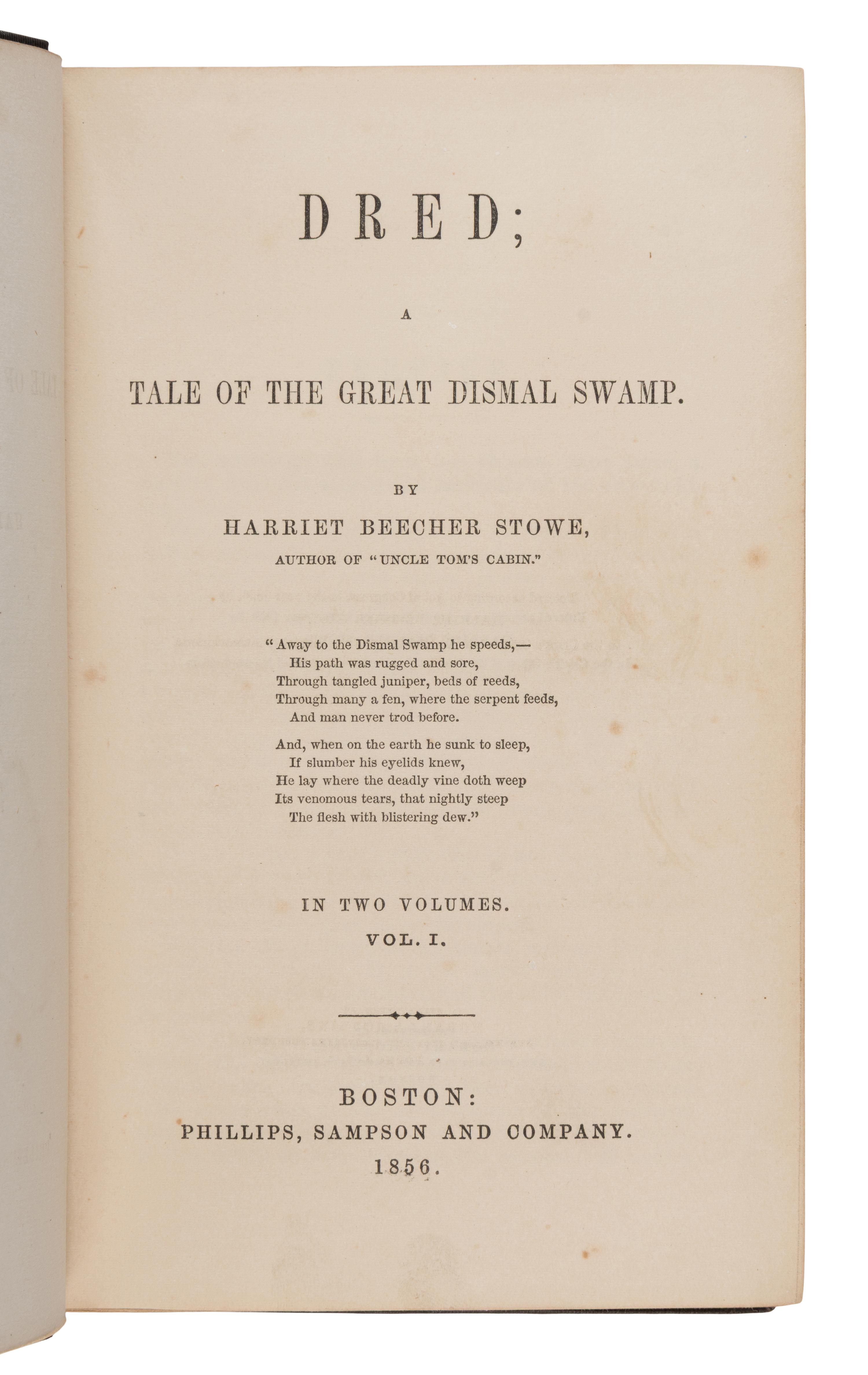 Stowe, Harriet Beecher (1811-1896). A group of 4 titles, most first editions, comprising: