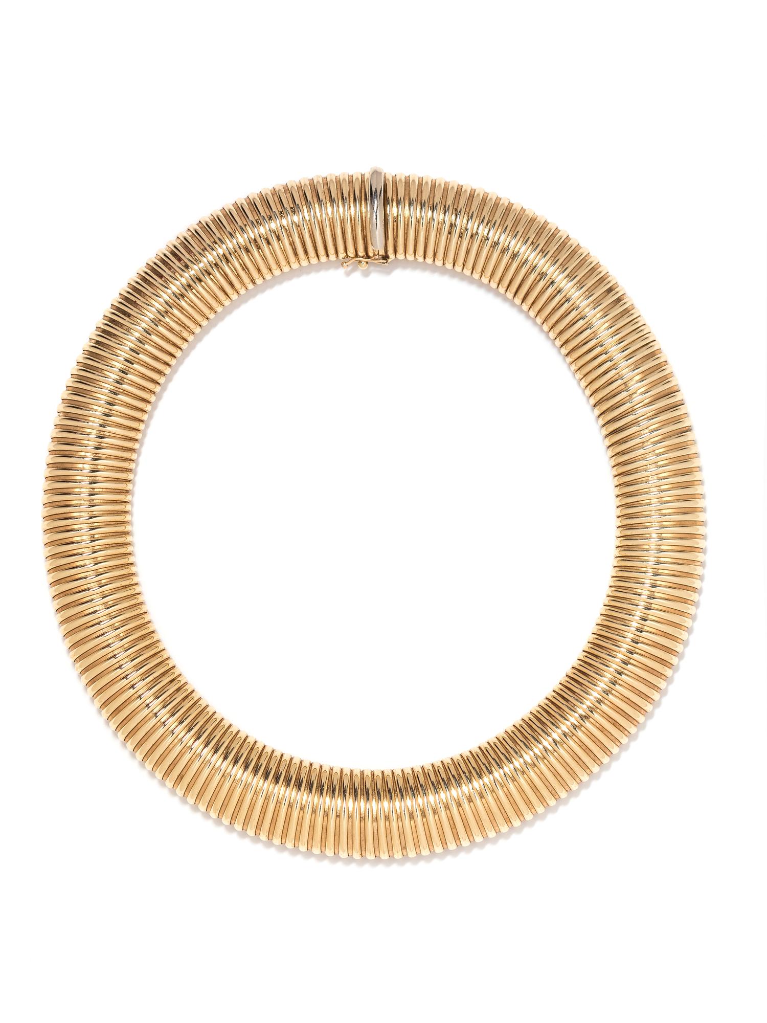A 14 Karat Yellow Gold Necklace, Italian,