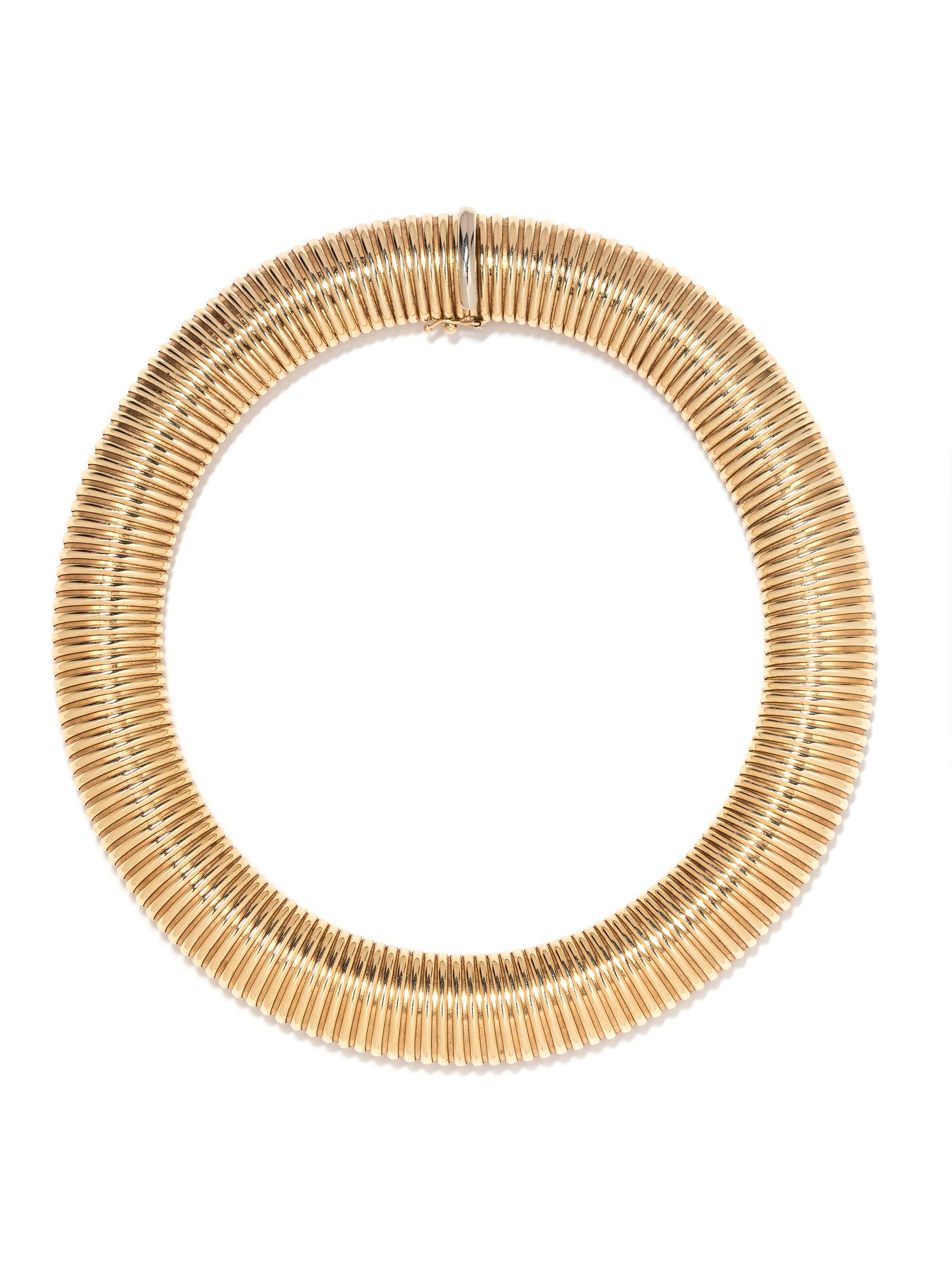 A 14 Karat Yellow Gold Necklace, Italian,