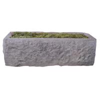 A Carved Granite Trough 49.5" W x 19" D x 17" H — United States, Circa 1750