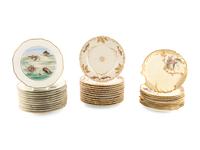 Two Sets of Limoges Plates and a Set of Royal Worcester Plates
