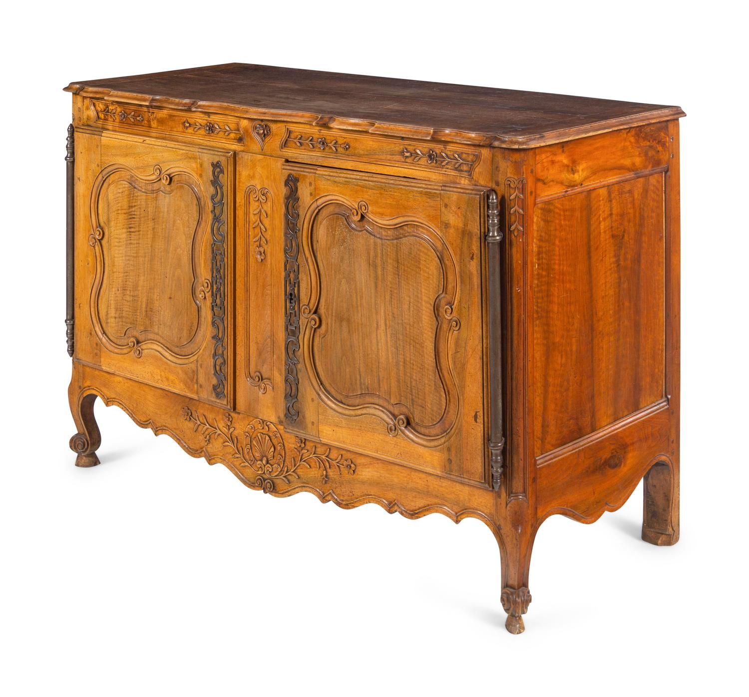 A Louis XV Provincial Walnut Serving Cabinet