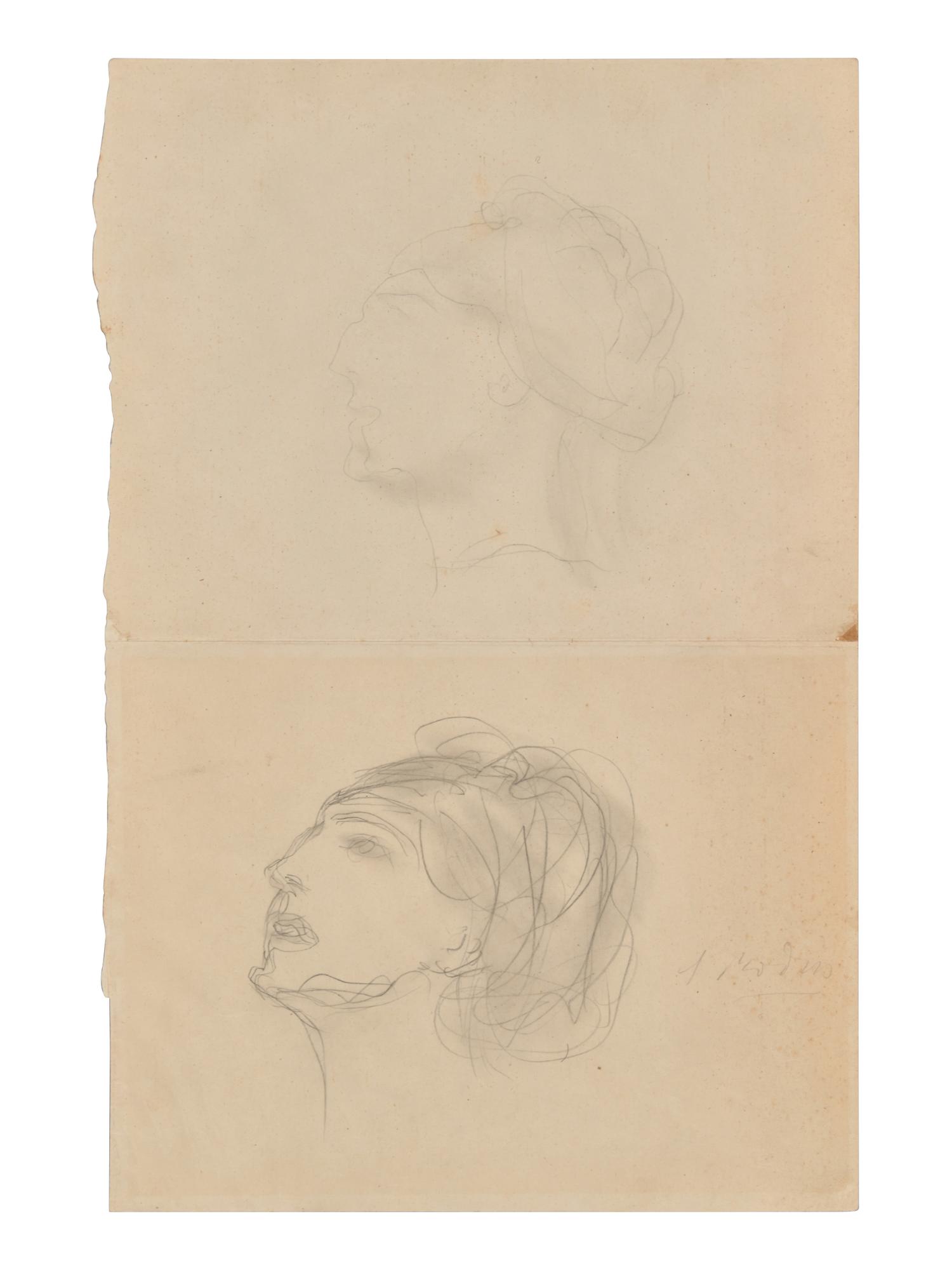 Études de Têtes (A Double-Sided Work)
