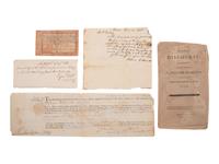 [REVOLUTIONARY WAR]. Group of items associated with Rev War-era figures incl. Alexander HAMILTON.