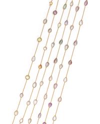 COLLECTION OF YELLOW GOLD AND GEMSTONE NECKLACES