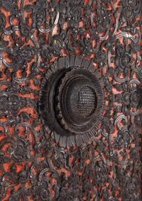 A Pair of Thai Carved Wood Ceiling Tiles