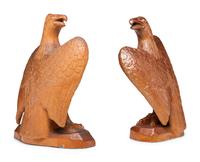 A Pair of Monumental Sewer Tile Eagles
