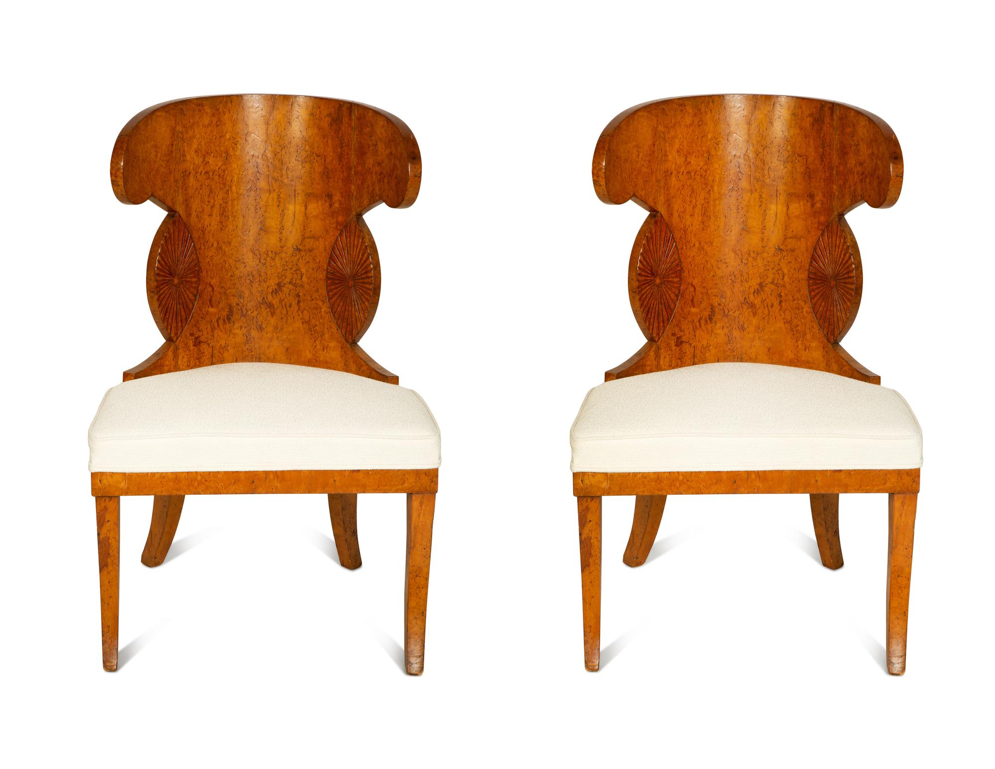 A Pair of Biedermeier Side Chairs