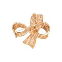 BOUCHERON, YELLOW GOLD AND DIAMOND BOW BROOCH