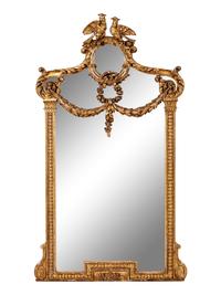 A Pair of Louis XVI Style Giltwood Pier Mirrors