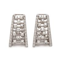 Diamond and White Gold Earrings