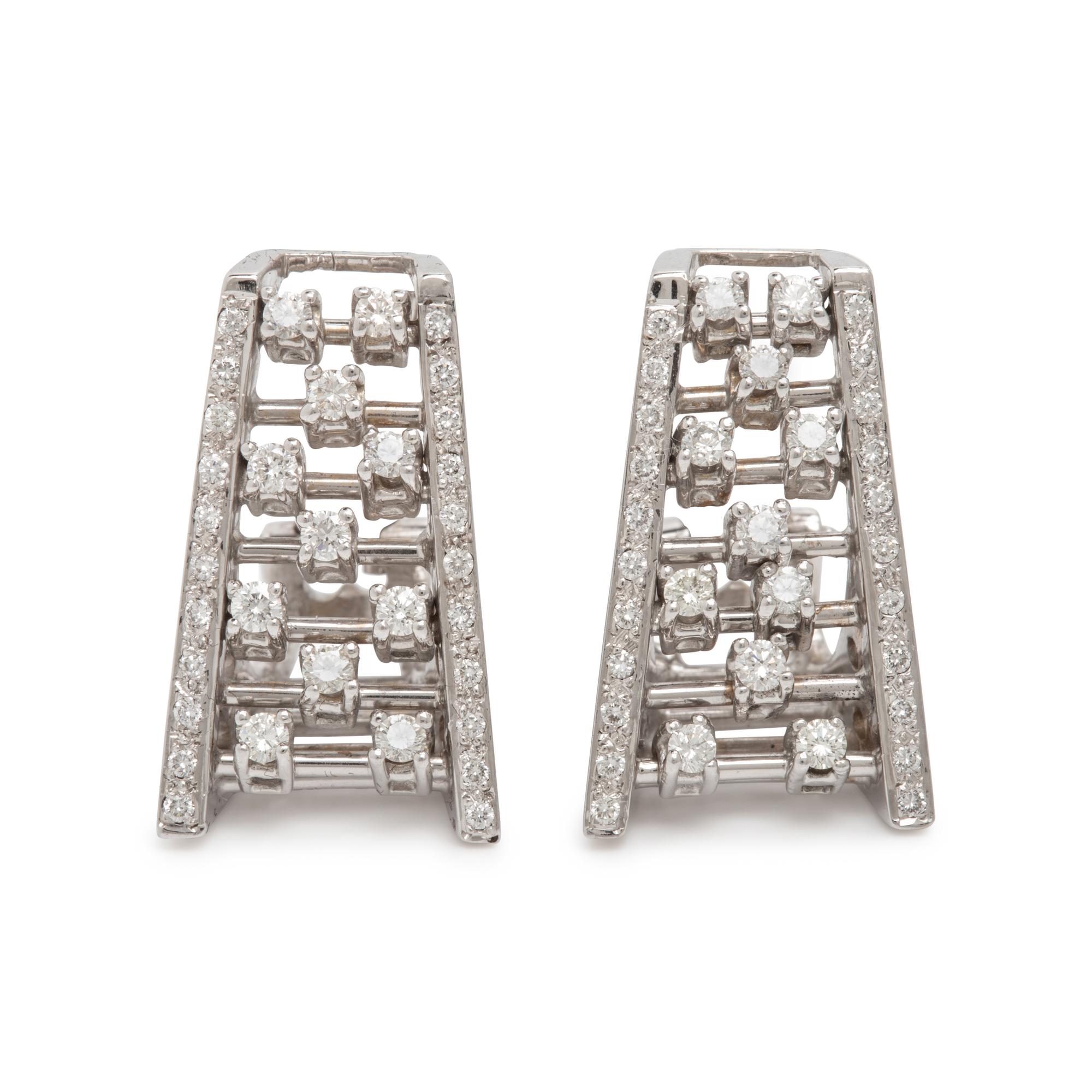 Diamond and White Gold Earrings
