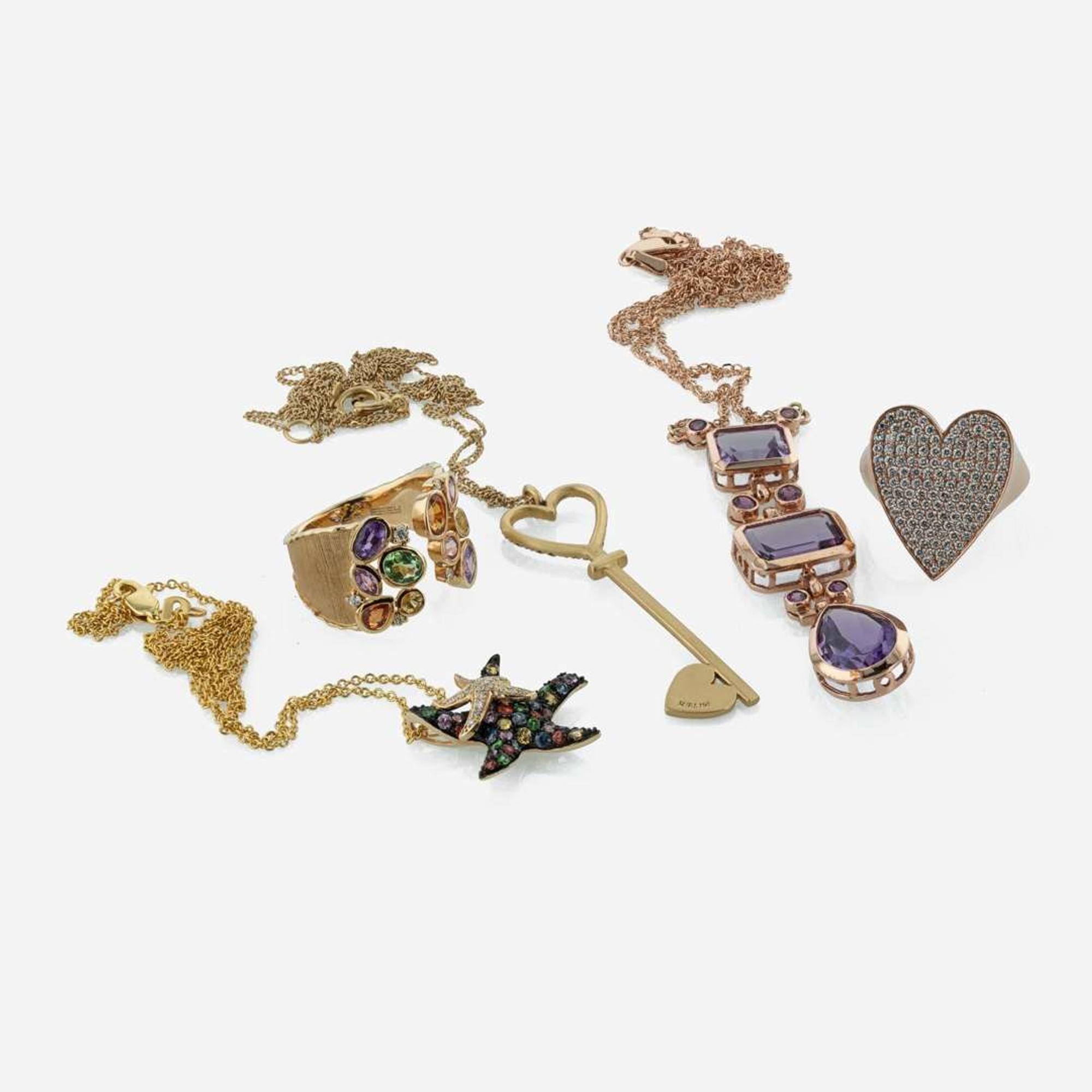 A Collection of Contemporary Gemstone and Diamond Jewelry