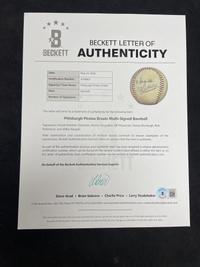 A Multi Signed Pittsburgh Pirates Greats Autograph Baseball Featuring Roberto Clemente (Beckett Authentication Services)